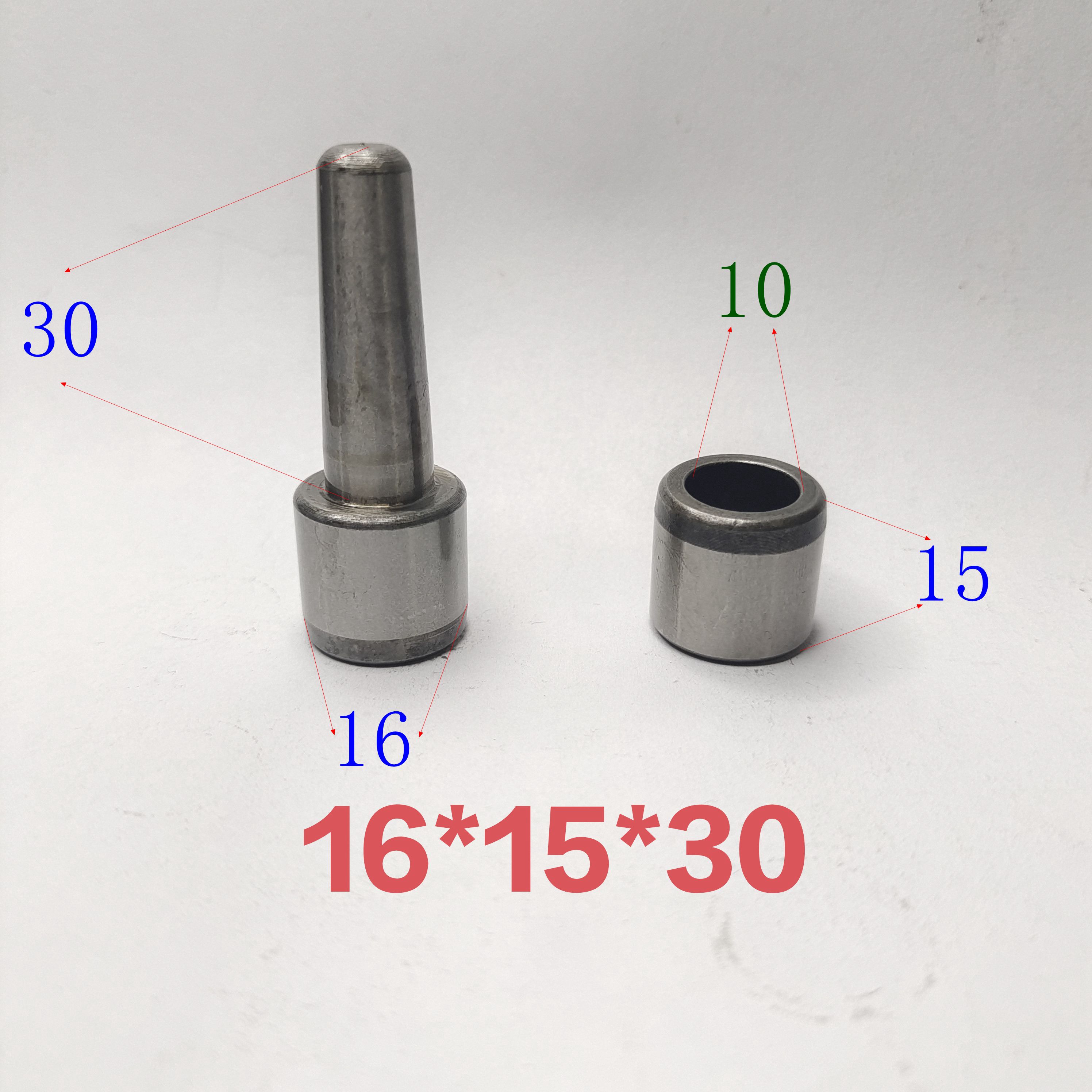 10套16mm橡胶硅胶模具导柱导套精准定位销套比例导柱材质20cr硬度
