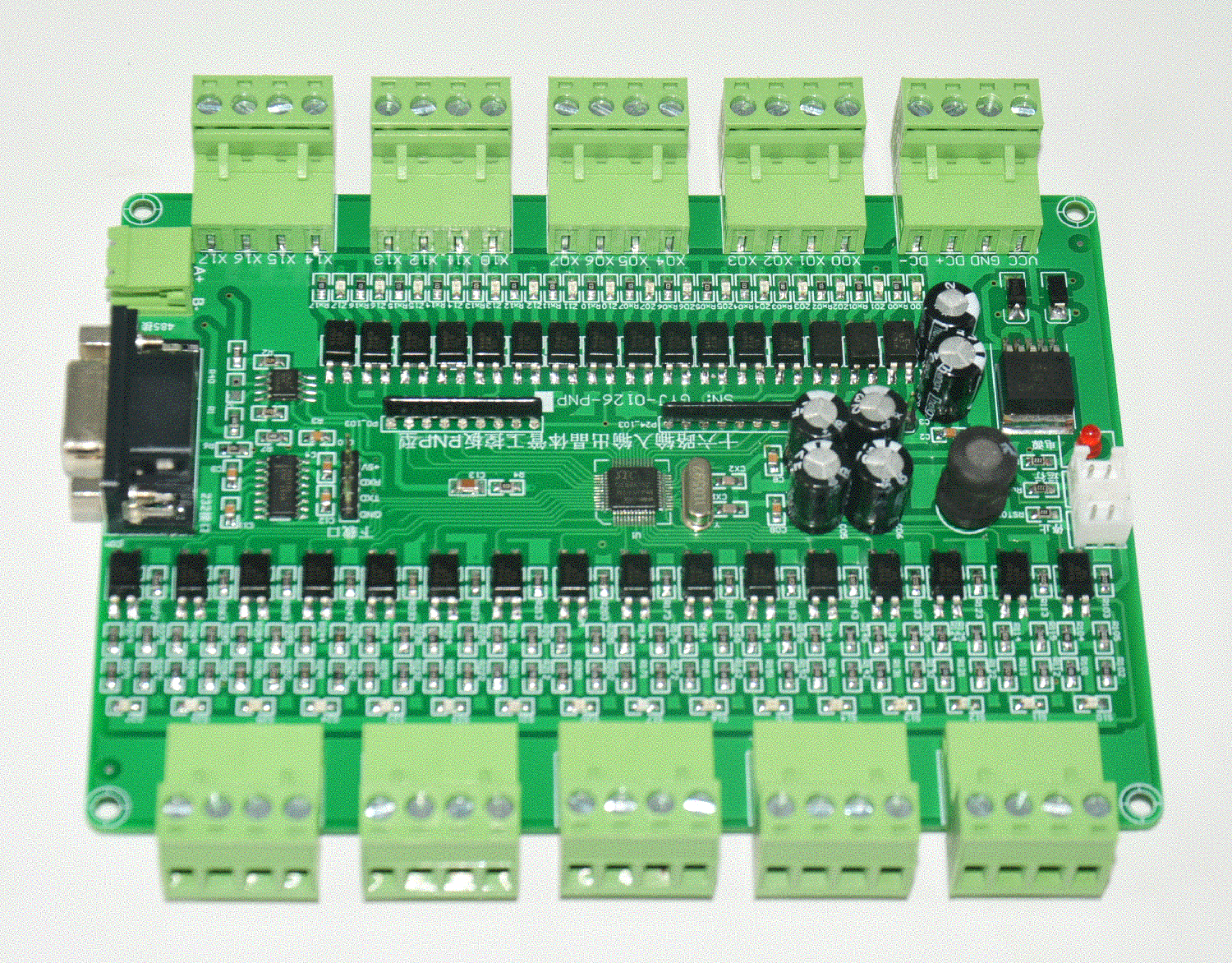 GYJ-0126-B-PNP 16路输入输出可编程晶体管工控板 串口 485通讯