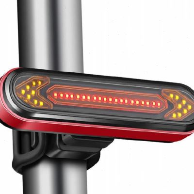 定制无线遥控自行车转向尾灯夜间闪烁智能感应刹车灯电动车尾灯骑