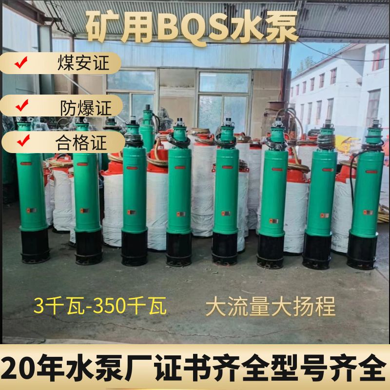 矿用防爆污水BQS130-60-45/N泵山西晋城煤安证380v1140v排沙电泵
