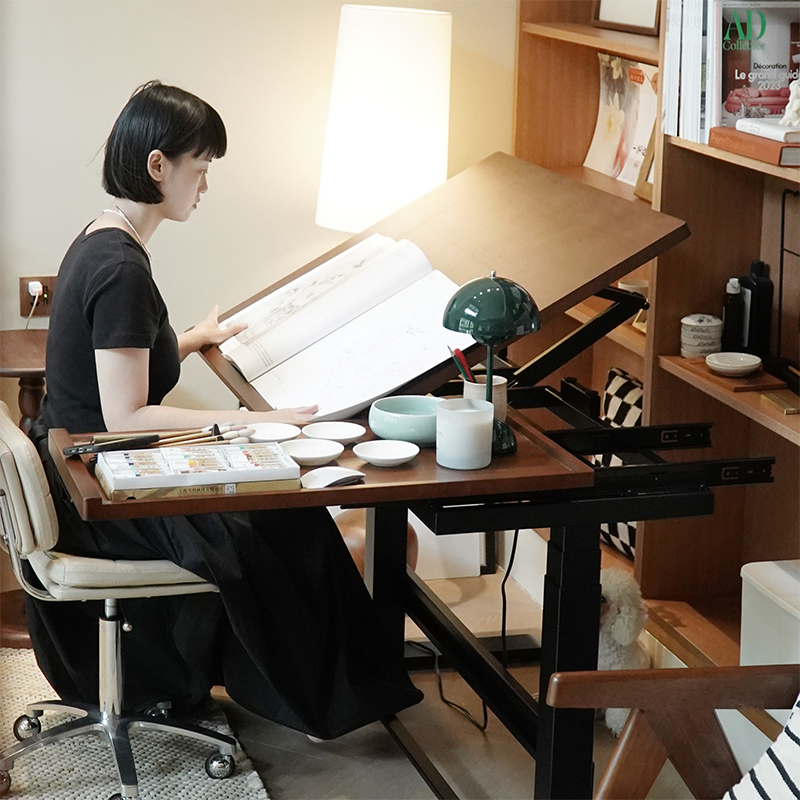 智芯王振卫联名定制专业绘画桌电动升降桌美术画板设计师工作台