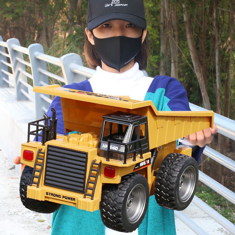 儿童电动无线遥控自卸车玩具男孩翻斗车模型工程车运输车卡车合金