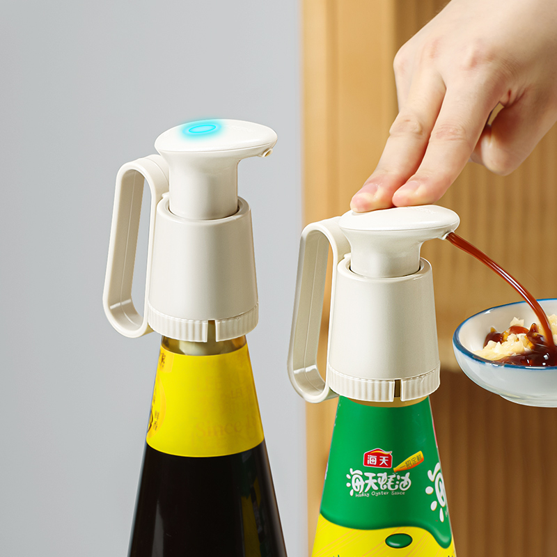 日式lissa蚝油挤压器通用泵头家用食品级耗油瓶按压嘴专用神器