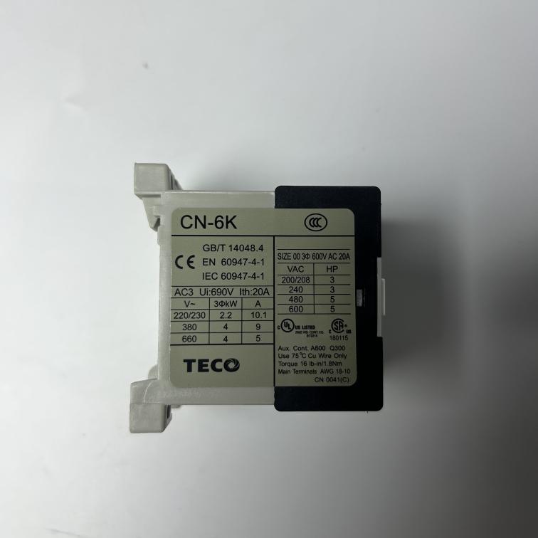 TECO东元台安直流接触器CN-6 AC110/220/380/24V小体积交流接触器