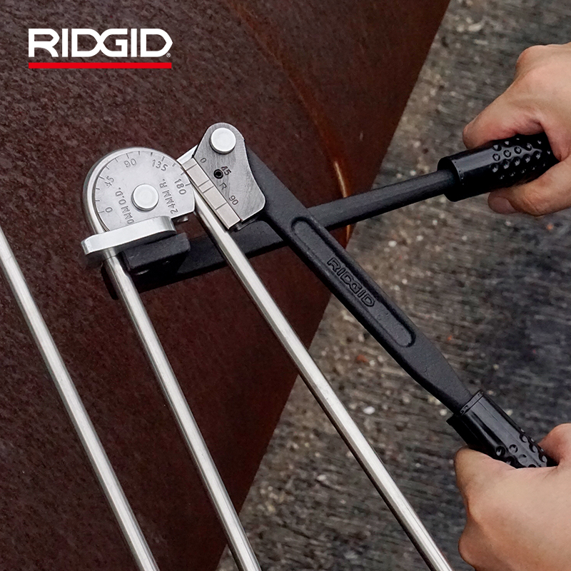 里奇弯管器400系列RIDGID美国手动不锈钢加厚型管铁管弯管机省力