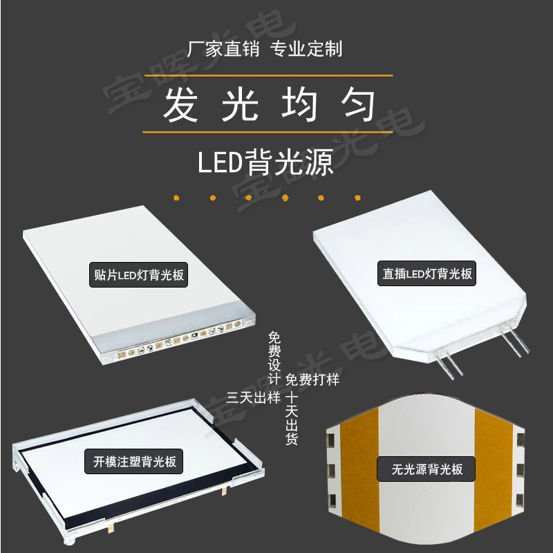 速发LED背光源导光板背光板lcd液晶屏显示器白色匀光板现货工厂直