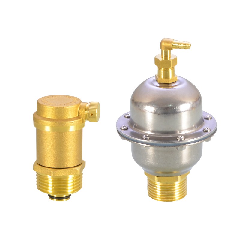 新品黄铜自动排气阀暖气片放气阀水管空调管道4/6分1寸304不锈钢