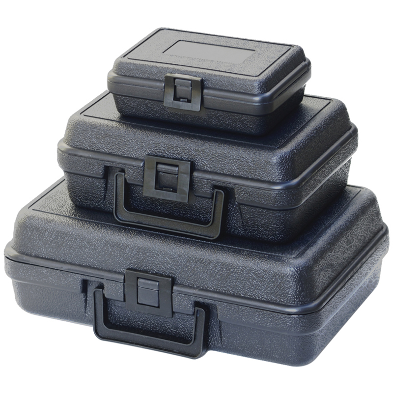 PE塑料黑色小箱子家用五金工具包装仪器设备器材防护盒实惠塑胶箱