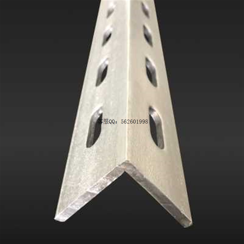 议价新镀锌带孔万能角钢材料冲孔万用打孔货架加厚单孔角铁带孔三