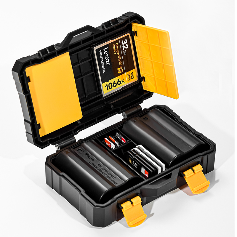 相机电池盒多功能CF XQD SD TF轻便工具箱手提便携内存卡收纳盒