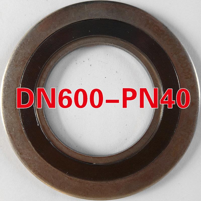 标准DN600-PN40石墨四氟金属缠绕垫片304不锈钢内外环型碳钢可选