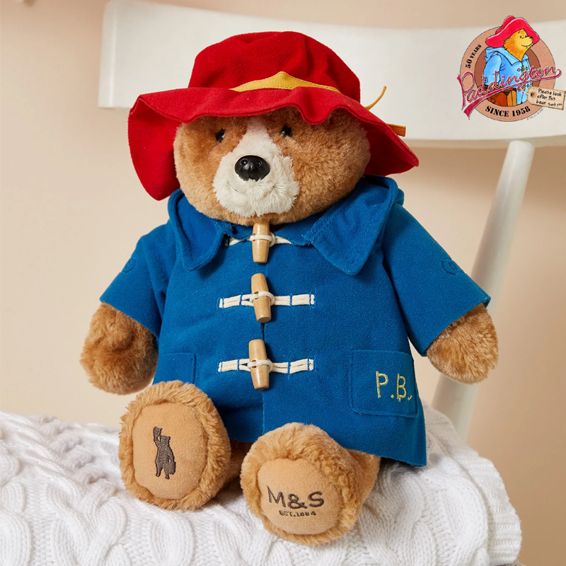 英国马莎进口PaddingBear帕丁顿毛绒玩具熊熊布艺玩偶Teddy泰迪熊