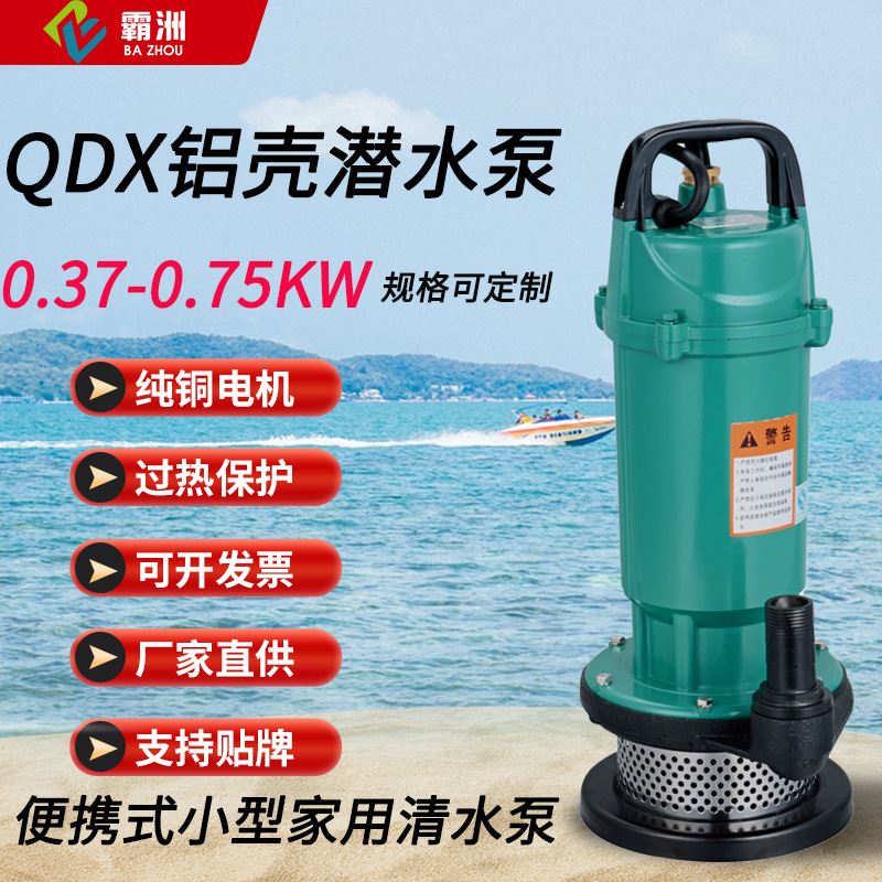 QDX三相380v清水泵农用单相220v小型抽水泵地下室排水潜水泵家用