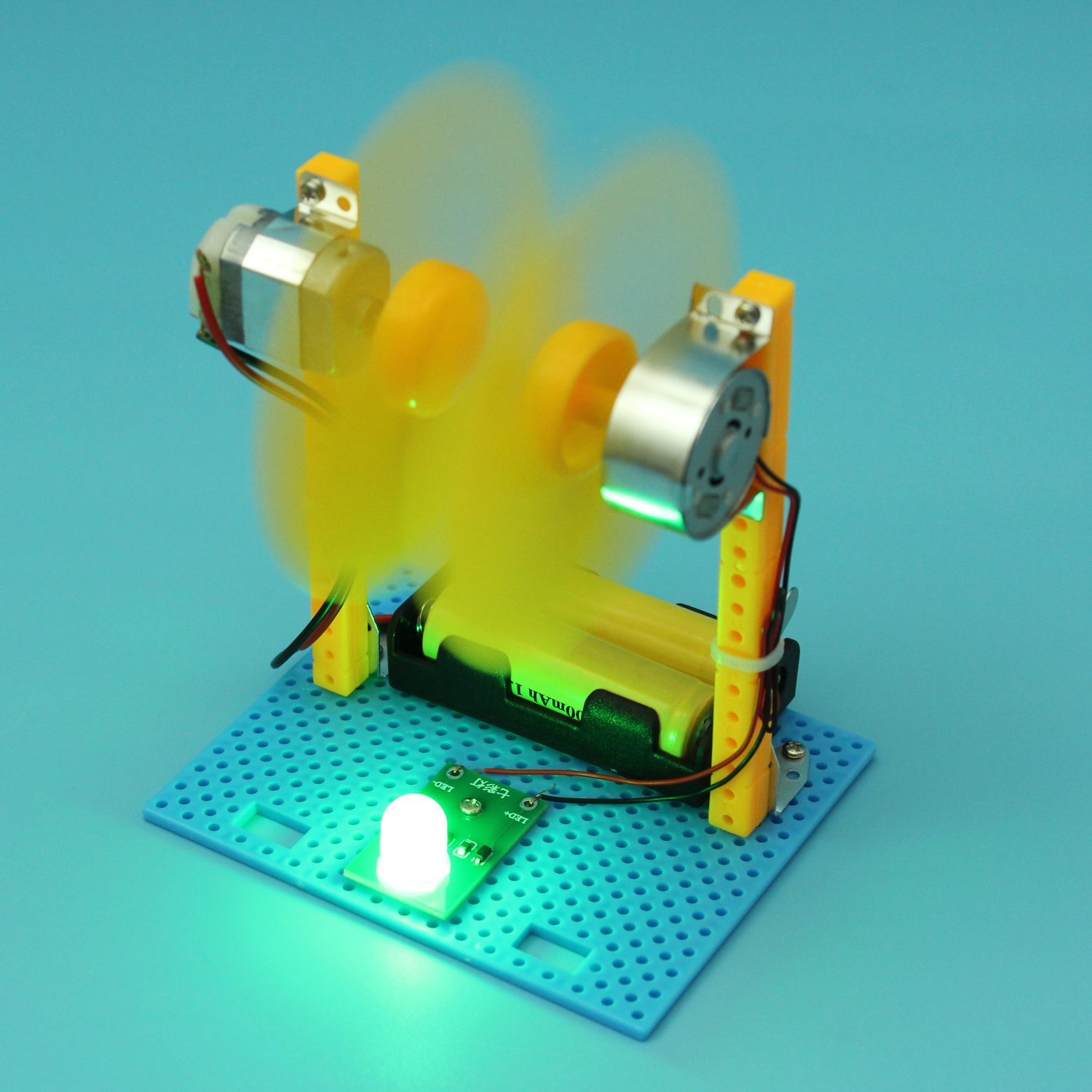 科学小实验小发明 风力发电机 中小学生小制作 电子积木 科普玩具