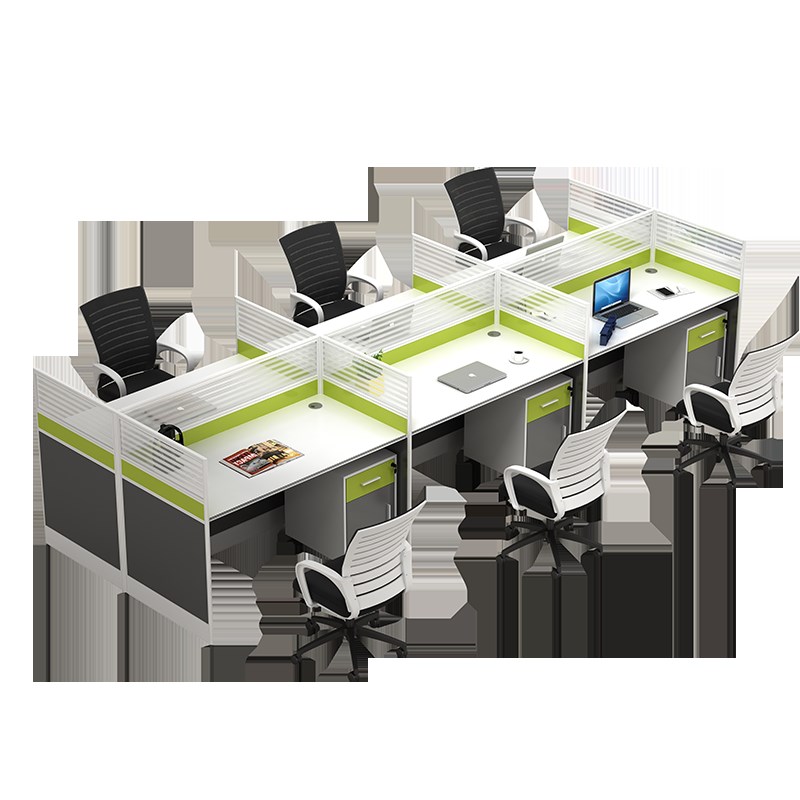 职员办公桌c椅组合简约现代四人位职员工位桌办公室屏风电脑桌卡