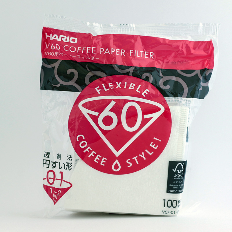 梓咖庄园HARIO咖啡V型漂白滤纸 手冲咖啡V60滴漏式咖啡滤纸VCF