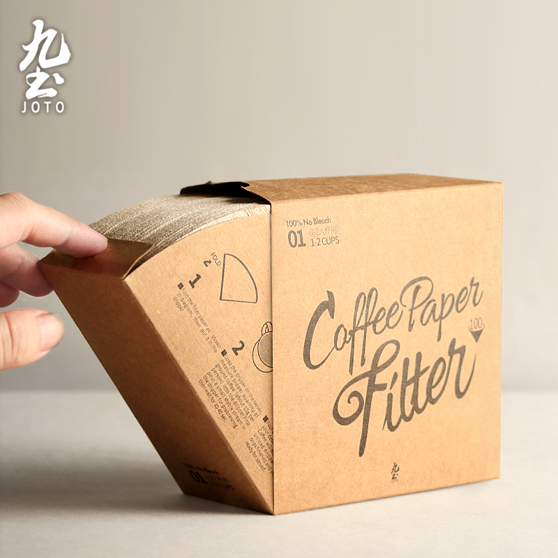 九土手冲咖啡滤纸过滤纸盒装100张V60扇形滴漏式滤杯日本进口原料