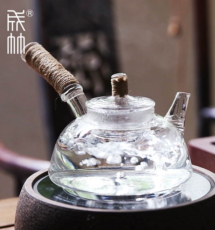 玻璃煮茶壶耐热高温煮茶器过滤侧把烧水壶花茶电陶炉可用成竹茶器