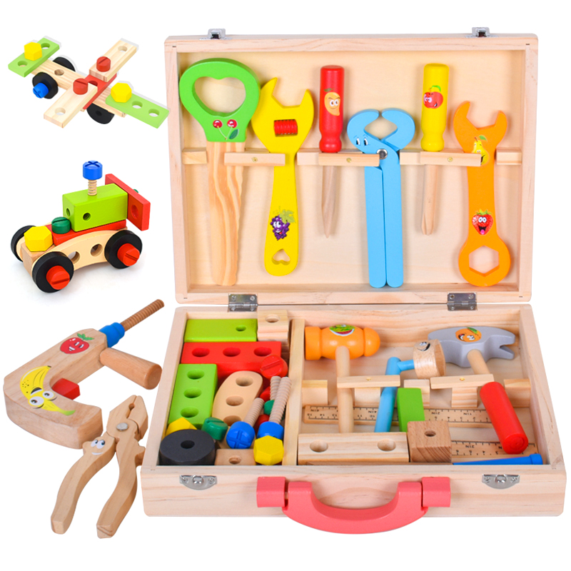 儿童工具箱拧螺丝钉螺母组合拆装工程车动手益智两3-6岁男孩玩具
