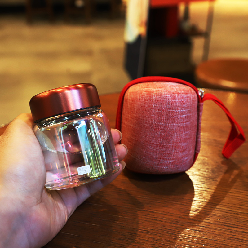 迷你150ml玻璃杯创意潮流网红水杯便携小巧男女防漏透明玻璃茶杯