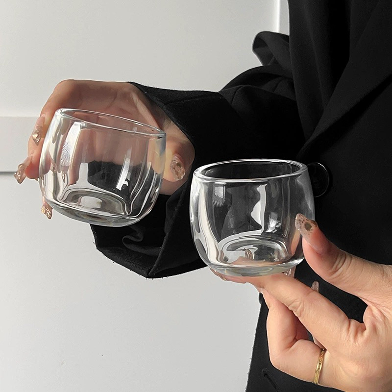 水晶扳指杯单杯高档水晶杯主人杯茶杯男士高端玻璃杯子茶具小酒杯