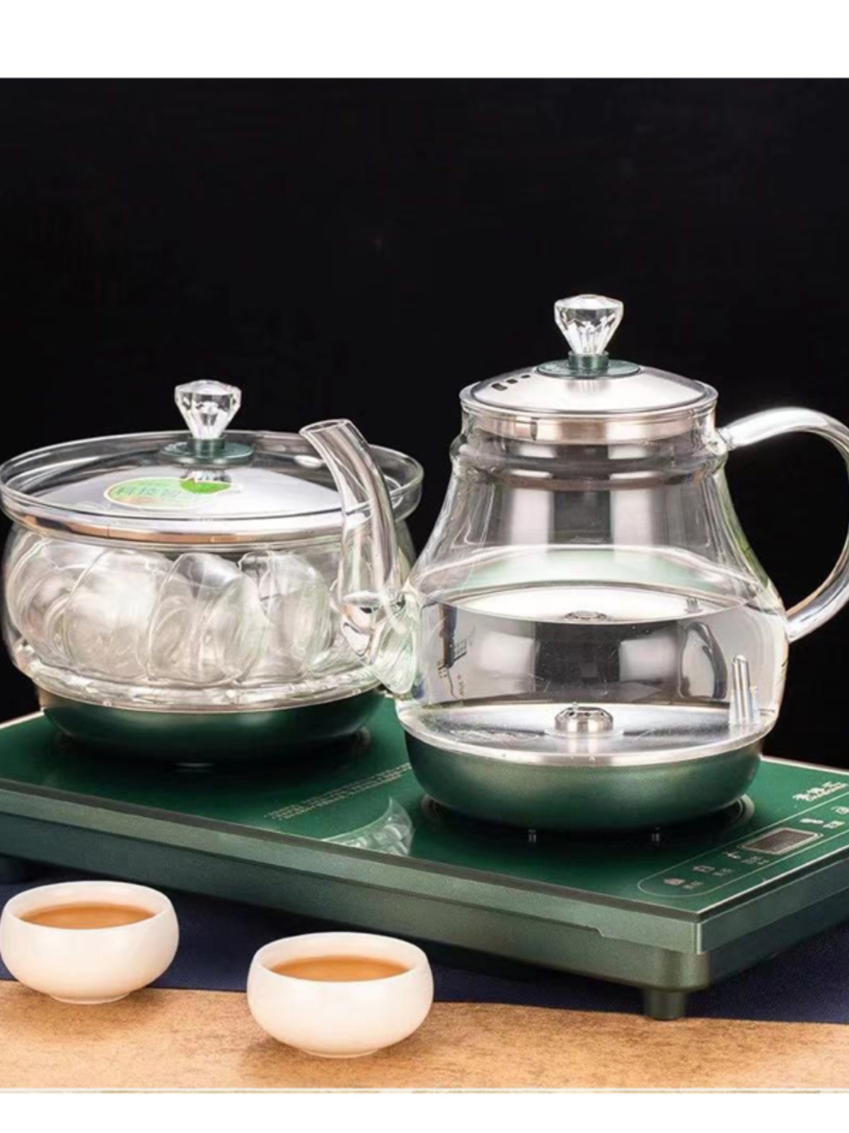 全自动底部上水电热水壶玻璃烧水煮茶壶一体功夫茶具泡茶专用套装
