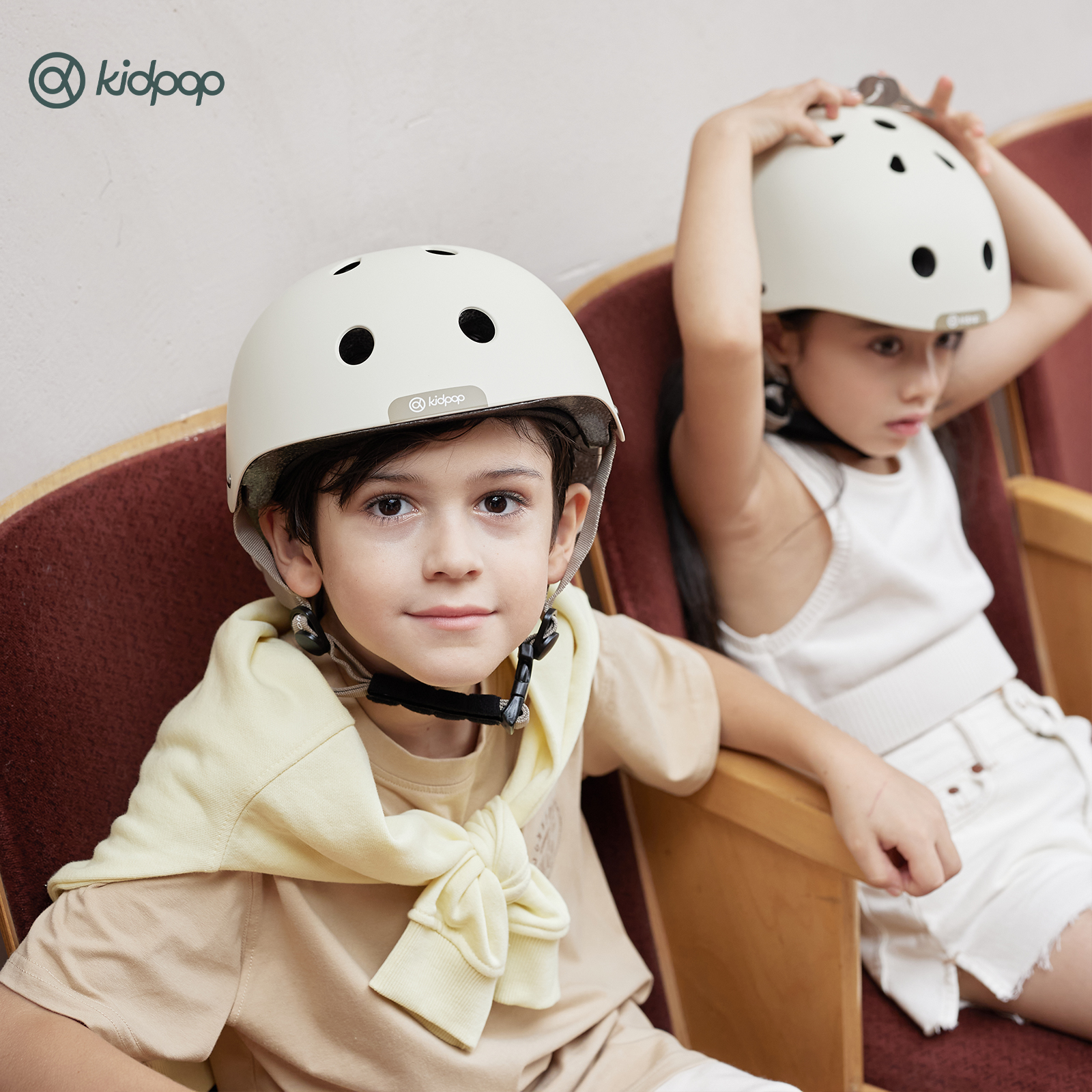 kidpop儿童2-12岁头盔四季骑行男孩女孩小孩电动车电瓶车安全帽