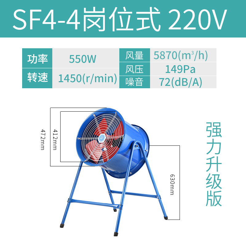 SF轴流风机 220V/380V强力工业岗位式静音低噪管道排风换气扇通风