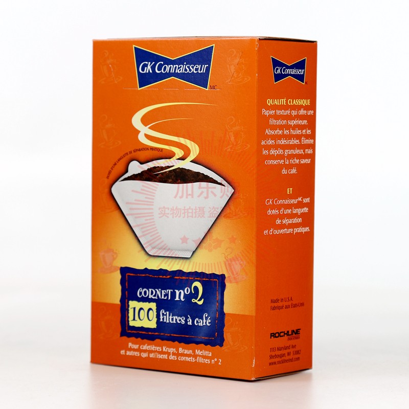 美国GK Connaisseur咖啡滤纸便携手冲滤杯过滤纸袋滤网咖啡粉滤袋