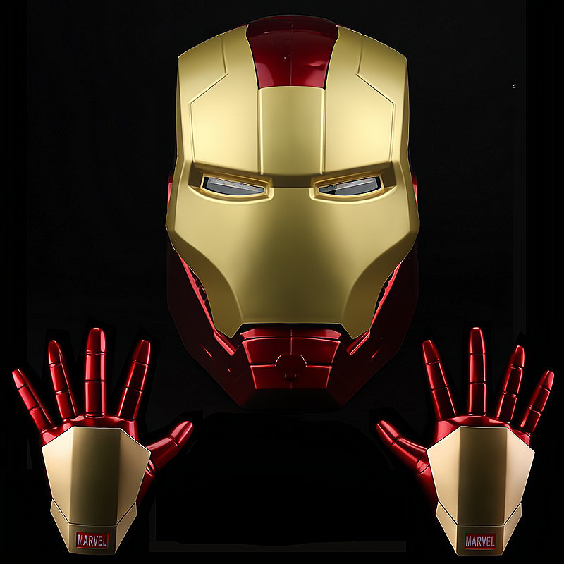 钢铁侠头盔mk5贾维斯可穿戴电动可变形发光手臂手套儿童面具玩具