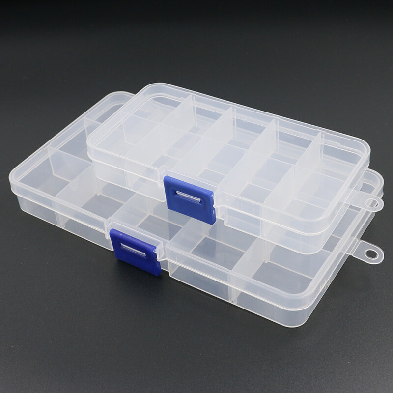 。可拆透明塑料盒10格15格18格36格收纳零件芯片螺丝元件盒首饰盒