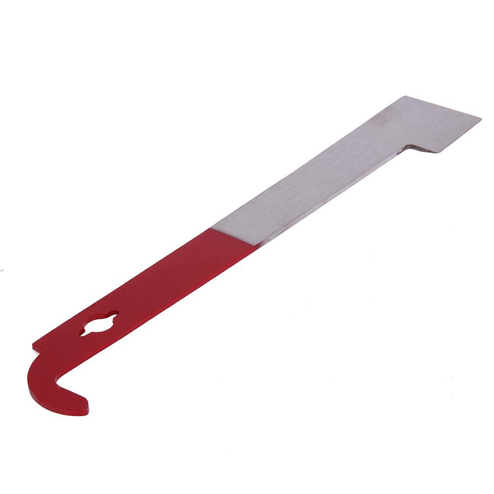 养蜂工具 红漆不锈刚弯尾起刮刀 J型多功能猪尾刀吸塑盒包装