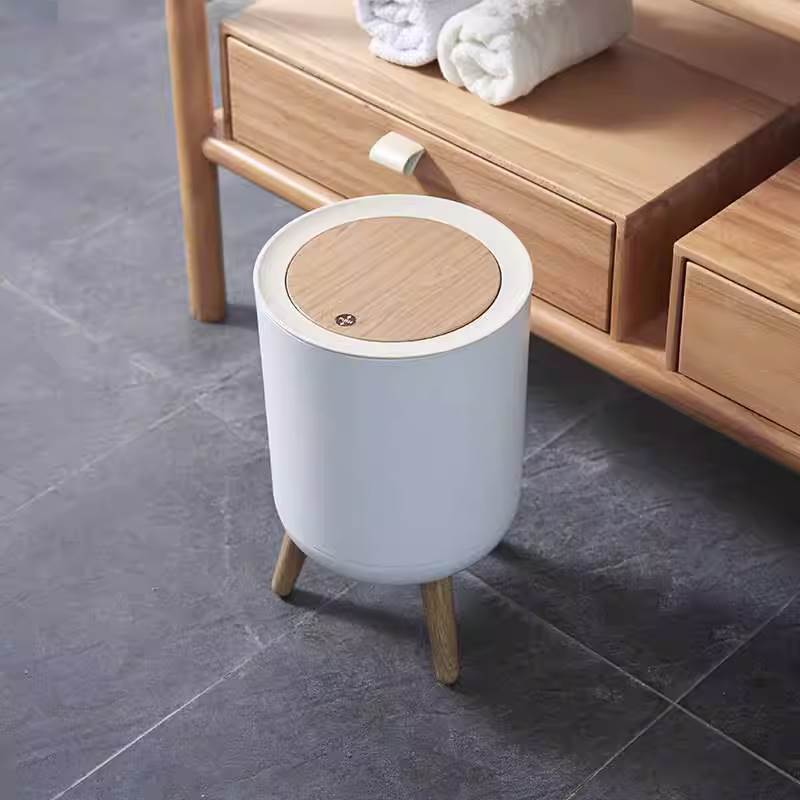 垃圾桶ins风带盖家用创意厨房客厅卫生间卧室轻奢高脚北欧按压式