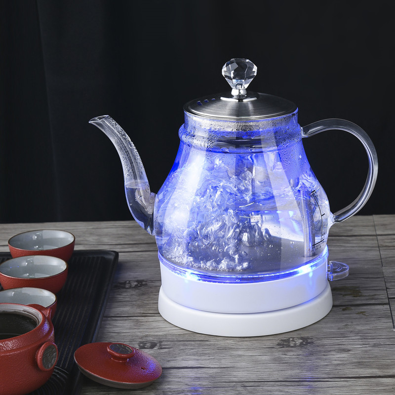 玻璃烧水壶办公家用小型煮水茶壶防干烧泡茶专用长嘴保温电热水壶