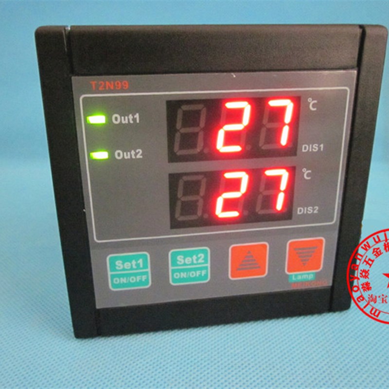 包邮 T2N99智能双路温度控制器 温控仪表 负载2KW 养殖Y 孵化 保