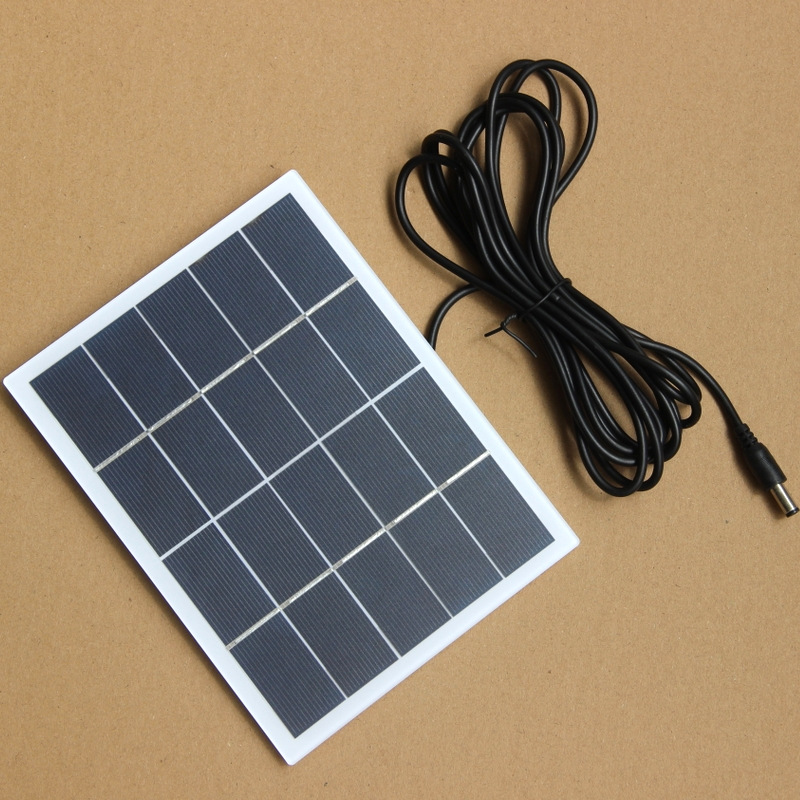 3W 5V多晶硅太阳能电池板DC输出充3.7V 电池户外庭院灯太阳能系统