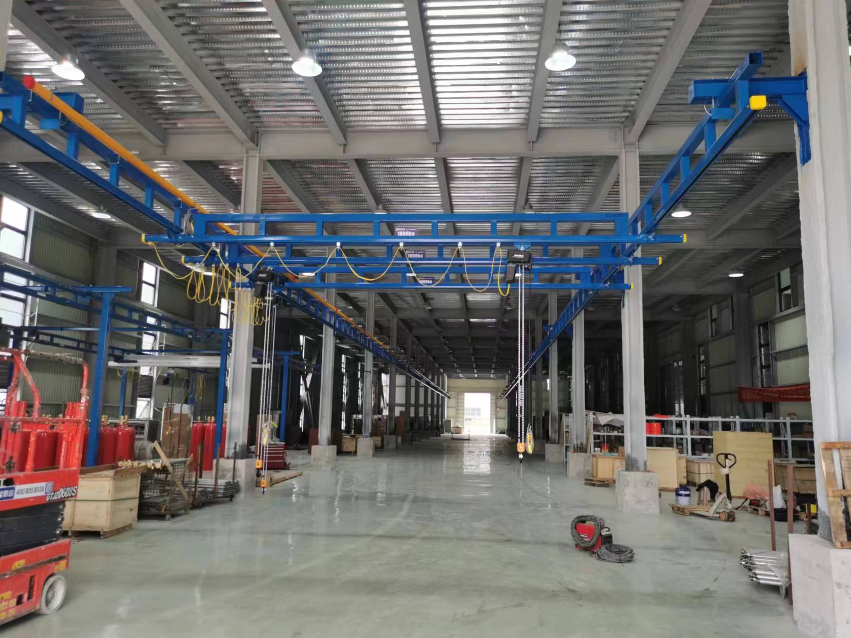 上海晔创立柱式1t刚性轨道单梁悬挂起重航吊 KBK桁架轨道行车