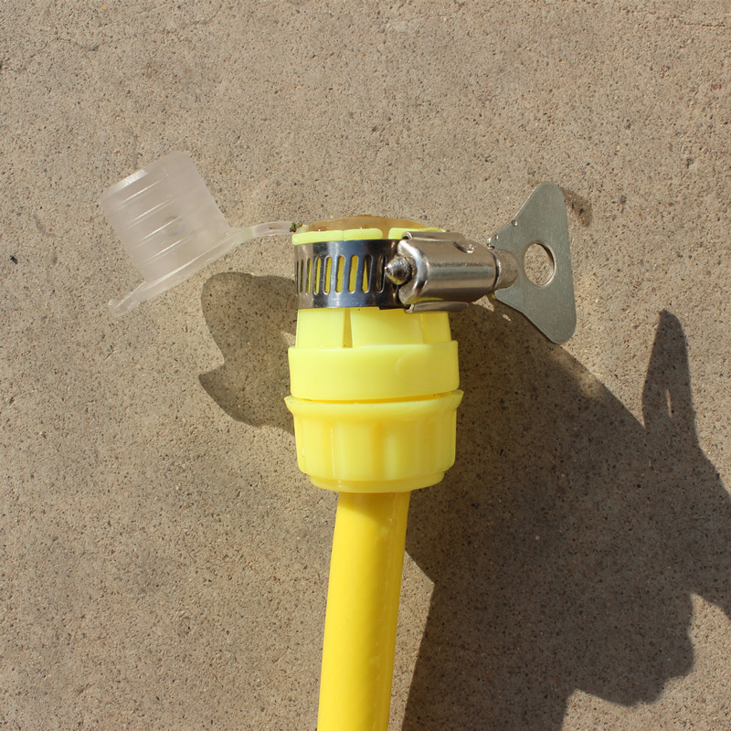 黄色多功能接头1.5厘米2厘米口径规格连接4分洗车水管专用万能接
