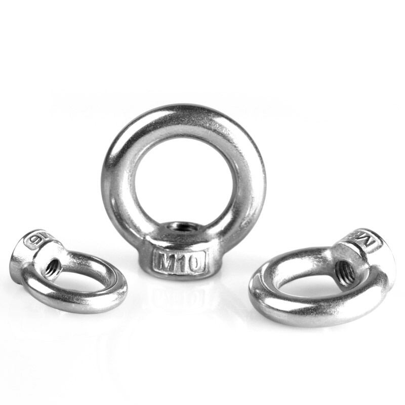 304不锈钢吊环螺母 圆环吊耳环型圆形手拧高强度螺母M3 4 5 6 810