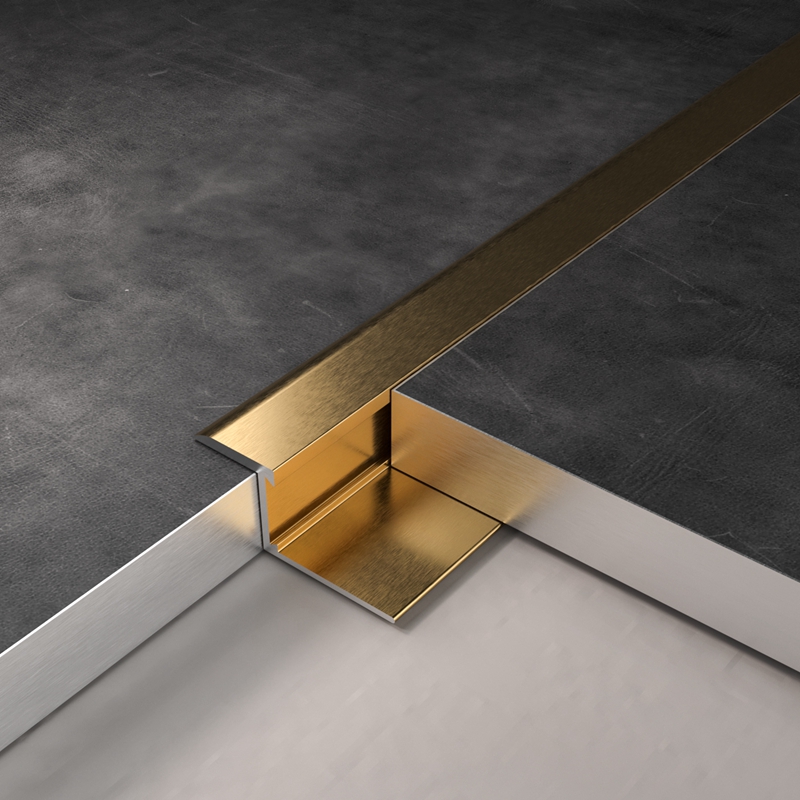 铝合金Z型条木地板压条收边条金属不锈钢钛金门槛装饰条T压条黑色