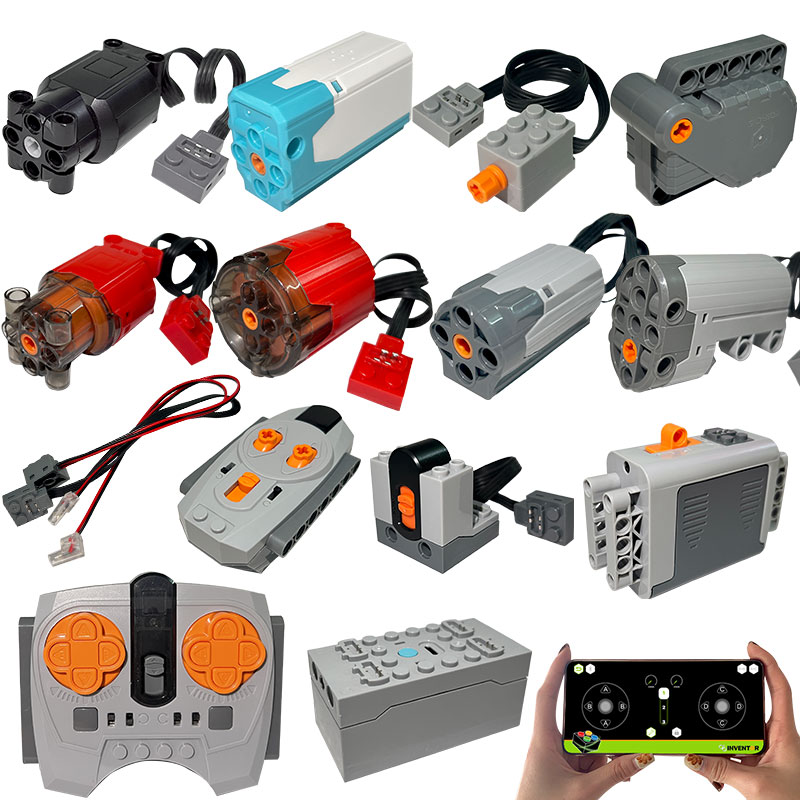 适用于小颗粒积木玩具伺服XL电机动力组M马达L电池盒乐高配件套装