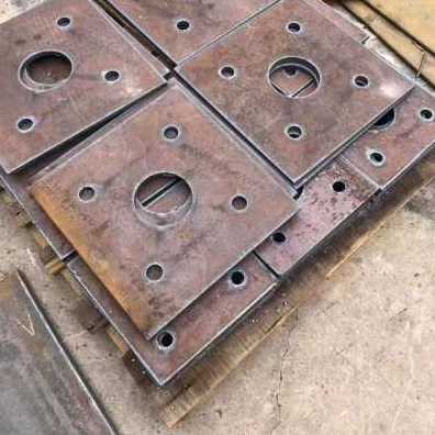 新新厂促法兰盘钢板预埋件加工定做5 6 8 10 12 20mm厚镀锌铁板品