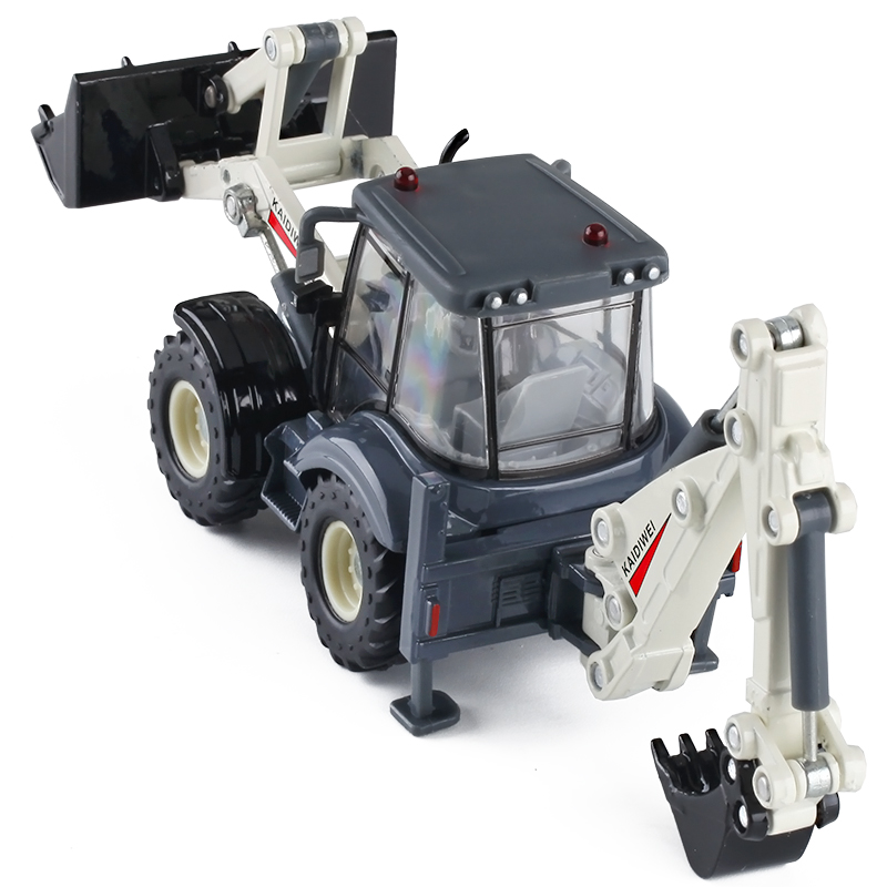 农场拖拉机双向铲车挖土机 耐摔金属仿真合金工程汽车模型玩具