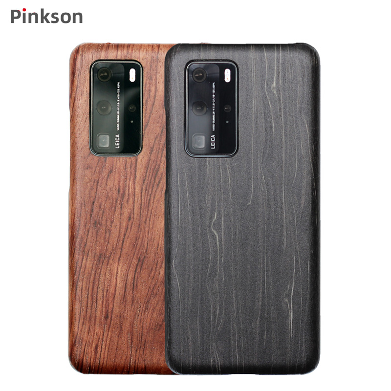 Pinkson适用于华为P40pro手机壳超薄p40保护套+plus原木质实木纹男女新潮款简约创意商务高档大气外壳中国风
