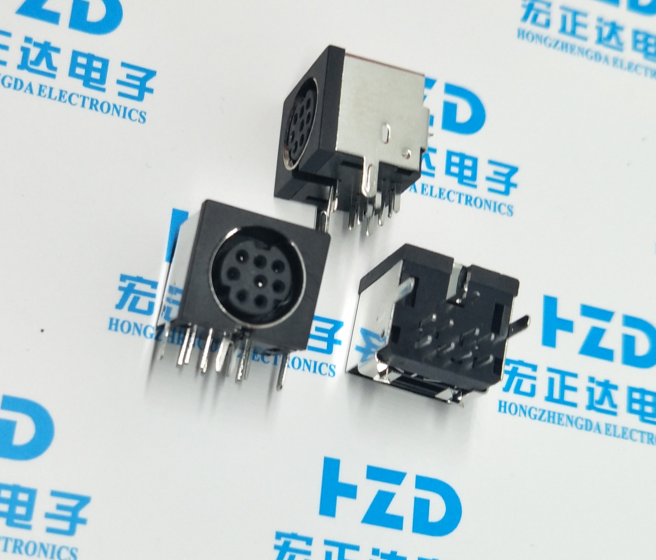 S端子 8芯插座 mini-DIN8芯插座 小8芯座 MD8芯母头 PS2 半包型