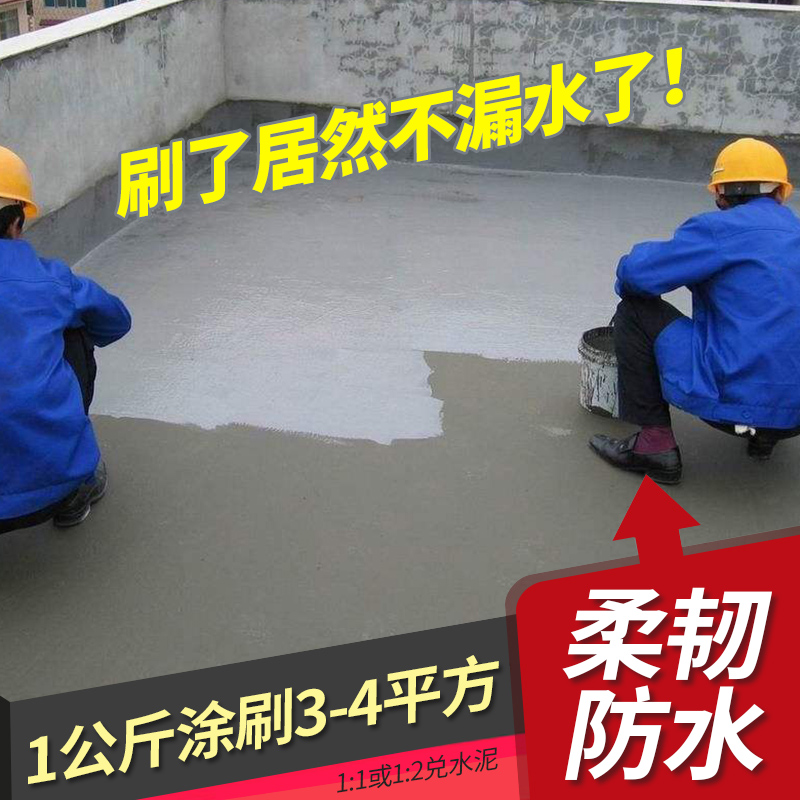 JS聚合物水泥基防水涂料 水池鱼池防水材料 卫生间屋顶外墙补漏胶