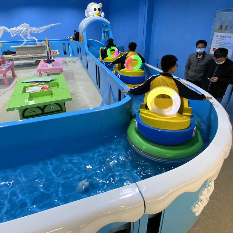 推荐2023新款儿童乐园室内设备水道漂流游乐场娱乐项目商场沙池游