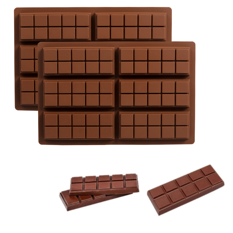 都茉 长方形巧克力模具硅胶食品级方形华夫饼烘焙工具手工DIY磨具