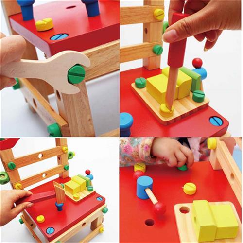 鲁班椅儿童益智动手组装工具子宝宝木制拆装螺母玩具 2-3-6岁