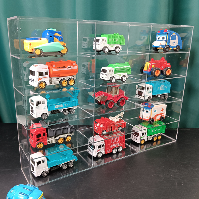 1:32亚克力车模型收纳盒玩具多美卡整理柜风火轮展示架透明壁挂箱